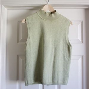 Baby green turtle neck sweater vest/tank